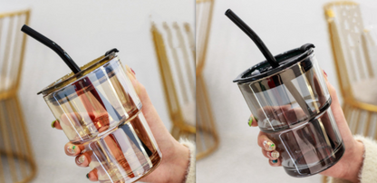 Creative Portable Bamboo Cup With Lid Straw